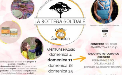 La Bottega Solidale di Good Samaritan ODV ogni domenica di maggio