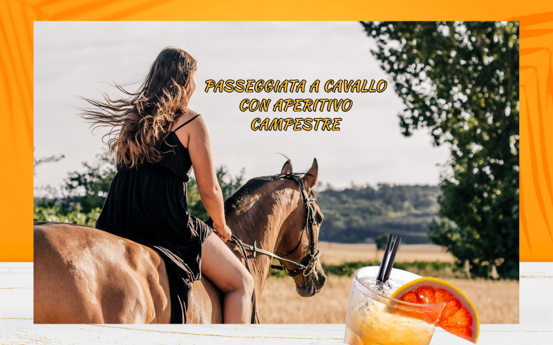 Passeggiata a cavallo con aperitivo campestre